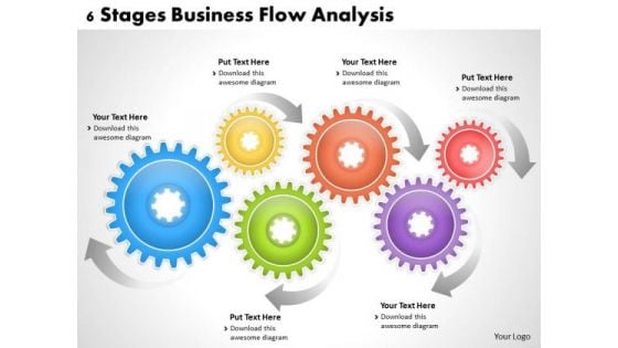Corporate Business Strategy 6 Stages Flow Analysis Strategic Management Plan Ppt Slide