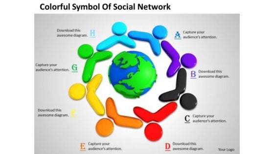 Corporate Business Strategy Colorful Symbol Of Social Network Pictures