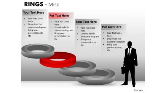 Corporate Leadership Stairs Rings PowerPoint Slides And Editable Ppt Templates