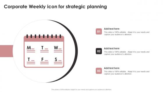 Corporate Weekly Icon For Strategic Planning Template Pdf