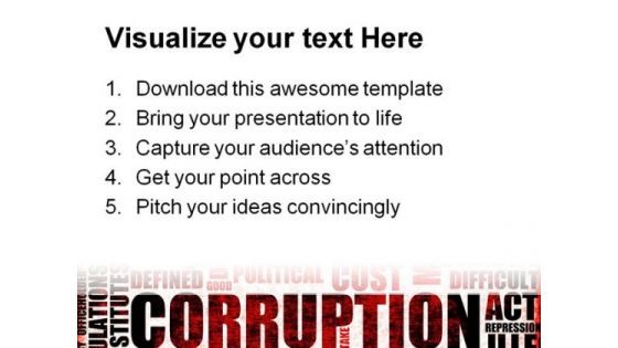 Corruption Business PowerPoint Themes And PowerPoint Slides 0411