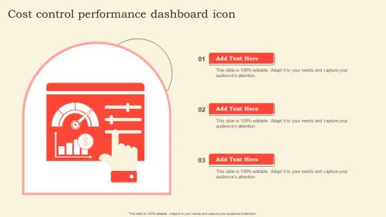 Cost Control Performance Dashboard Icon Themes Pdf