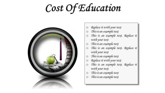 Cost Of Education Money PowerPoint Presentation Slides Cc