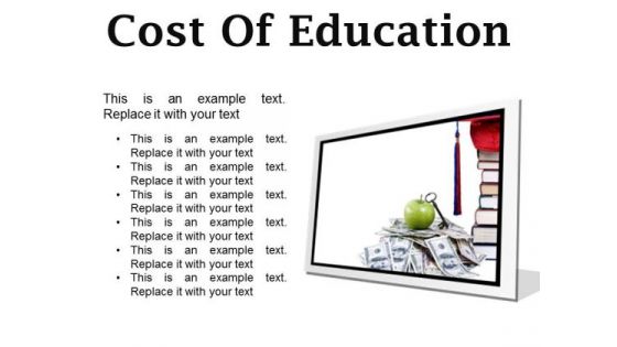 Cost Of Education Money PowerPoint Presentation Slides F