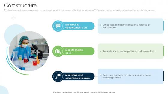 Cost Structure Strategies Driving Business Triumph Through Pfizer PPT Slide BMC SS V