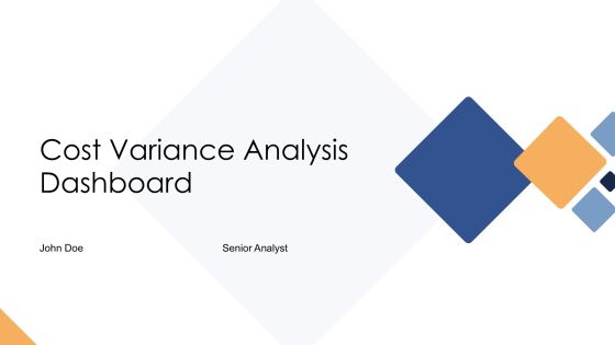 Cost Variance Analysis Dashboard PPT Sample AT