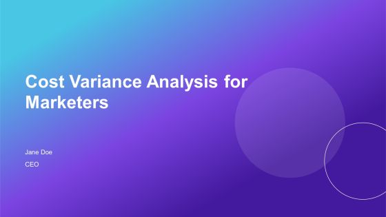 Cost Variance Analysis For Marketers PPT Structure AT