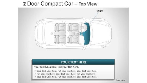 Country 2 Door Gray Car Top PowerPoint Slides And Ppt Diagram Templates