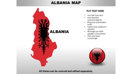 Country PowerPoint Maps Albania