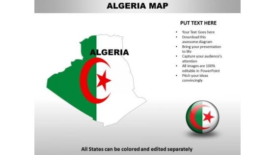 Country PowerPoint Maps Algeria