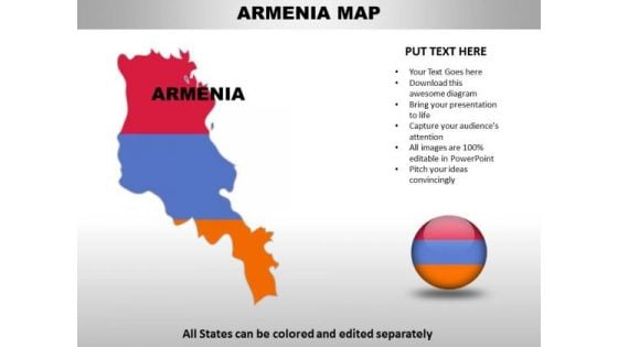 Country PowerPoint Maps Armenia