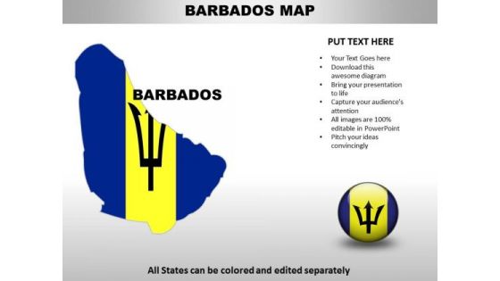 Country PowerPoint Maps Barbados