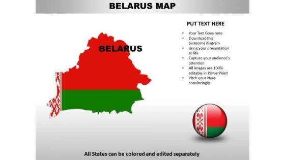 Country PowerPoint Maps Belarus