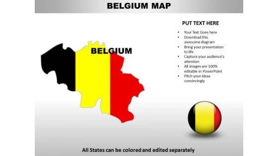 Country PowerPoint Maps Beligium