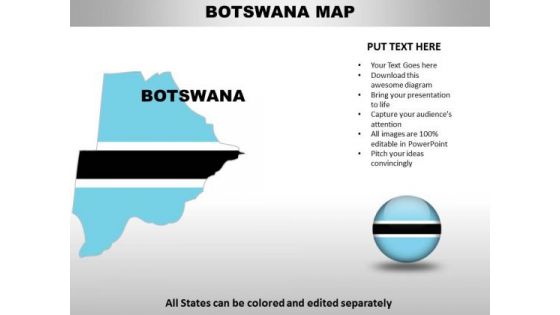 Country PowerPoint Maps Botswana