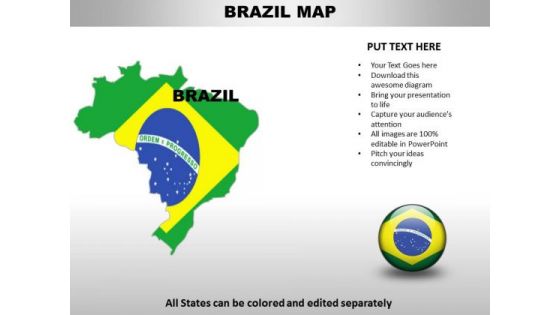 Country PowerPoint Maps Brazil