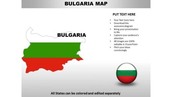 Country PowerPoint Maps Bulgaria