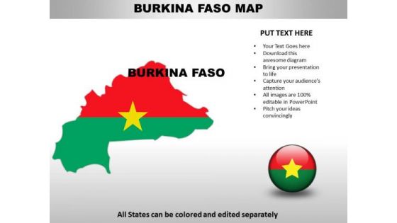 Country PowerPoint Maps Burkina Faso