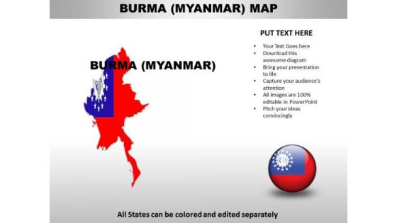 Country PowerPoint Maps Burma Myanmar