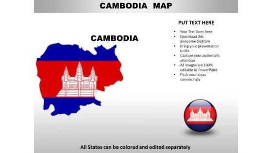 Country PowerPoint Maps Camodia