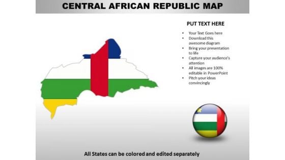 Country PowerPoint Maps Central African Republic