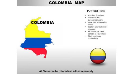 Country PowerPoint Maps Colomiba