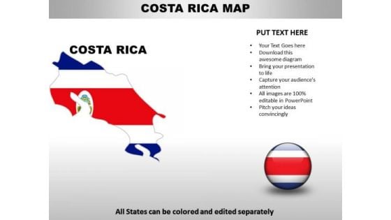 Country PowerPoint Maps Costa Rica