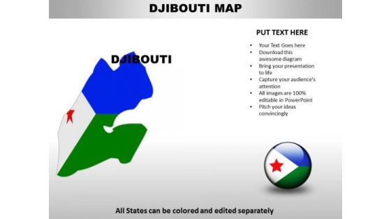 Country PowerPoint Maps Djibouti