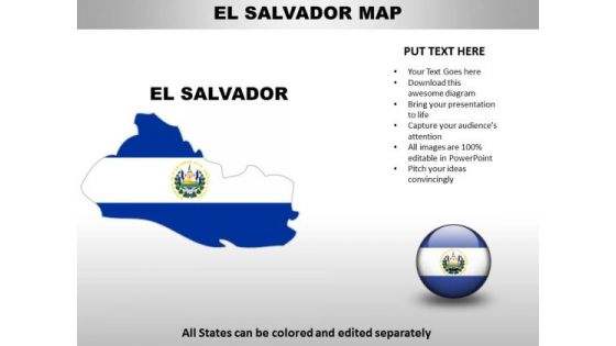 Country PowerPoint Maps El Salvador