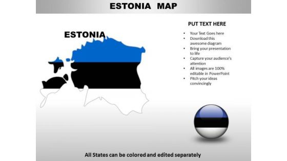 Country PowerPoint Maps Estonia