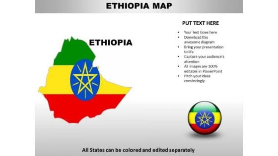 Country PowerPoint Maps Ethiopia