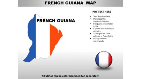 Country PowerPoint Maps French Guiana