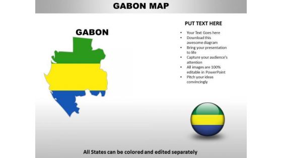 Country PowerPoint Maps Gabon