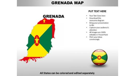 Country PowerPoint Maps Grenada