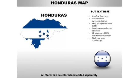 Country PowerPoint Maps Honduras