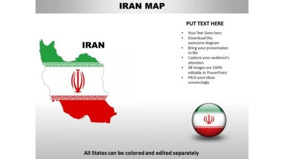 Country PowerPoint Maps Iran