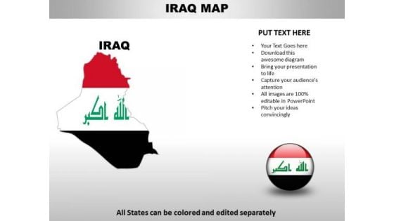 Country PowerPoint Maps Iraq