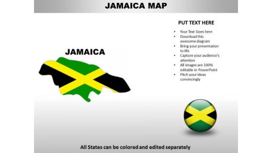 Country PowerPoint Maps Jamaica