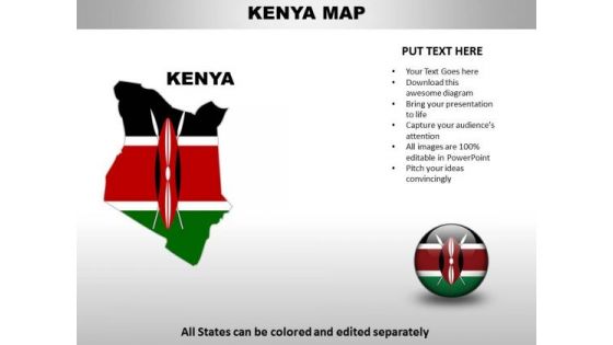 Country PowerPoint Maps Kenya