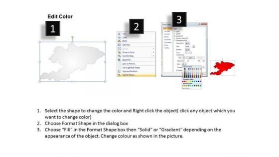 Country PowerPoint Maps Kyrgztan