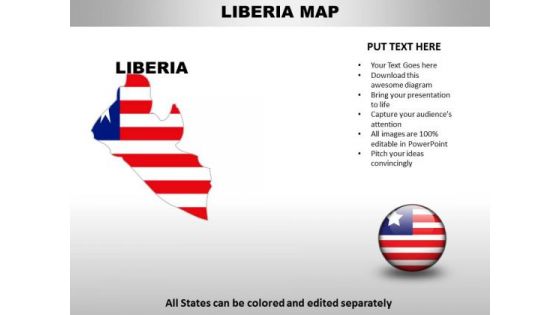 Country PowerPoint Maps Liberia