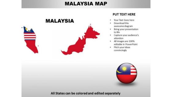 Country PowerPoint Maps Malaysia