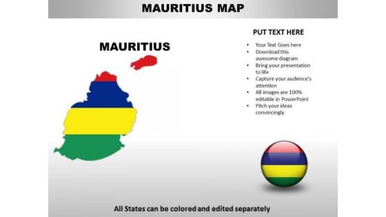 Country PowerPoint Maps Mauritius