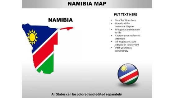 Country PowerPoint Maps Namibia