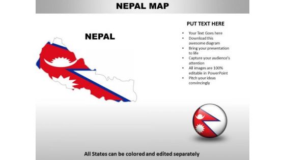 Country PowerPoint Maps Nepal