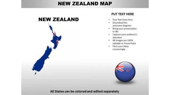 Country PowerPoint Maps New Zealand