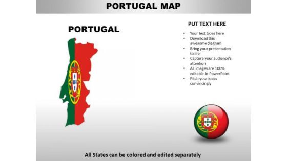 Country PowerPoint Maps Portugal