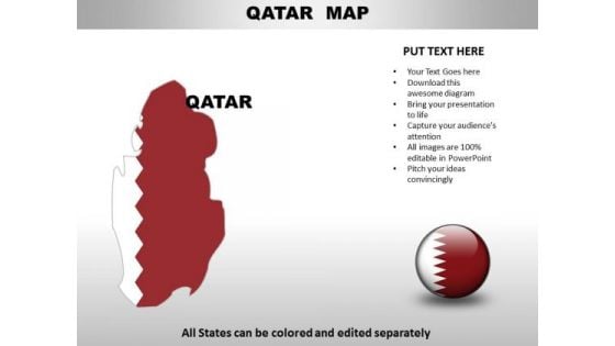 Country PowerPoint Maps Qatar