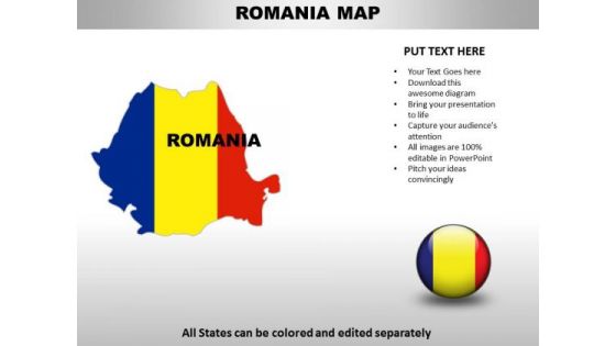 Country PowerPoint Maps Romania