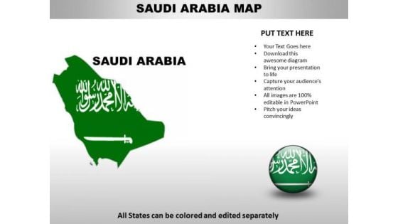 Country PowerPoint Maps Saudi Arabia